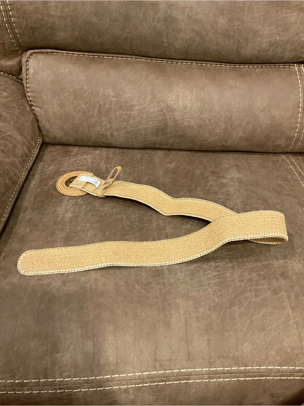 Natural Straw Popie Grasscloth Belt